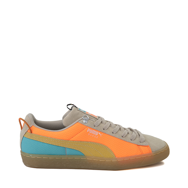 Main view of Mens PUMA Suede Hill Camp Athletic Shoe - Neon Citrus / Bamboo / Putty
