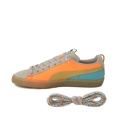 Alternate view of Mens PUMA Suede Hill Camp Athletic Shoe - Neon Citrus / Bamboo / Putty