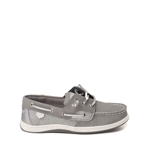 Main view of Sperry Top-Sider Songfish Boat Shoe - Little Kid / Big Kid - Light Gray