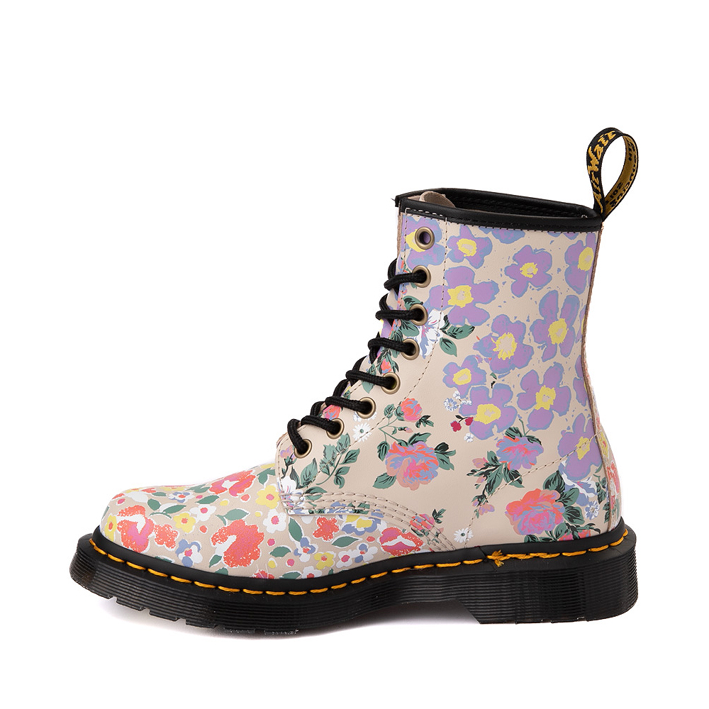 Womens Dr. Martens 1460 8-Eye Boot - Parchment / Floral Mashup | Journeys