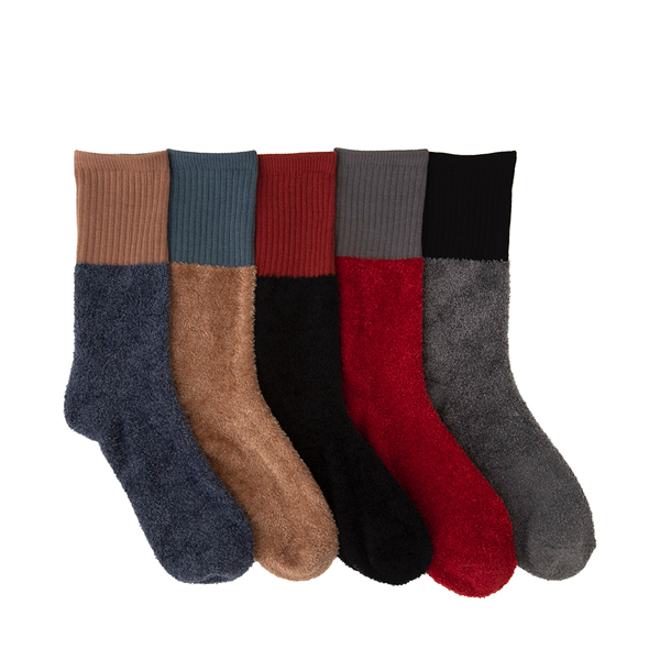 Main view of Mens Soft Cozy Crew Socks 5 Pack - Multicolor