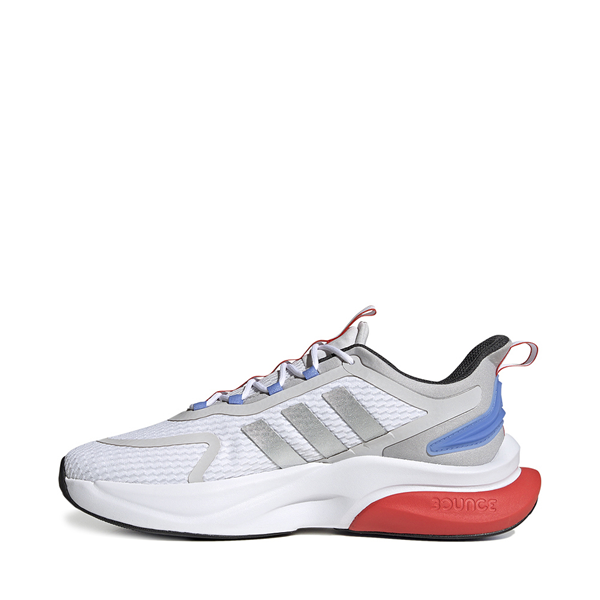alternate view Mens adidas Alphabounce+ Athletic Shoe - White / Blue / RedALT1