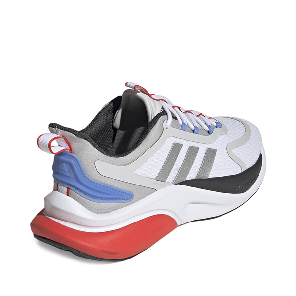 alternate view Mens adidas Alphabounce+ Athletic Shoe - White / Blue / RedALT4