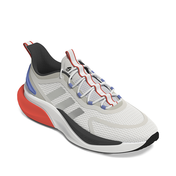 alternate view Mens adidas Alphabounce+ Athletic Shoe - White / Blue / RedALT5