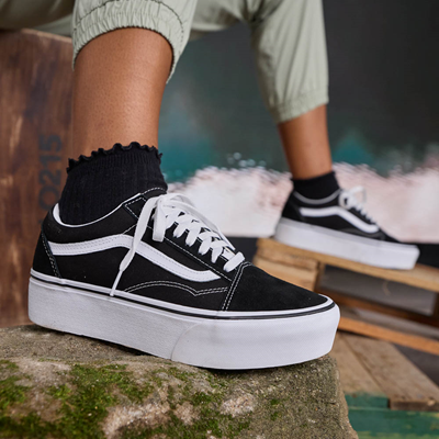 Vans Old Skool Stackform Skate Shoe - Black Monochrome