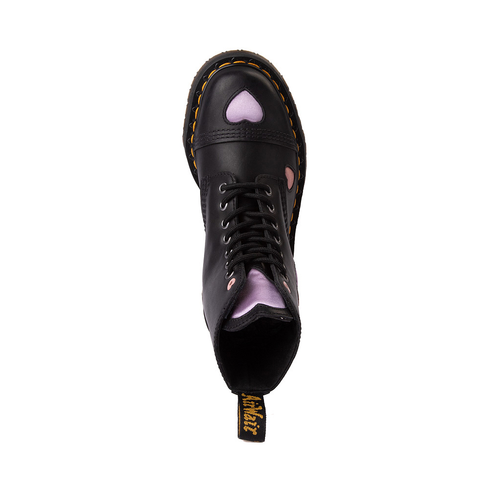 Womens Dr. Martens Sinclair Platform Boot Black / Hearts Journeys