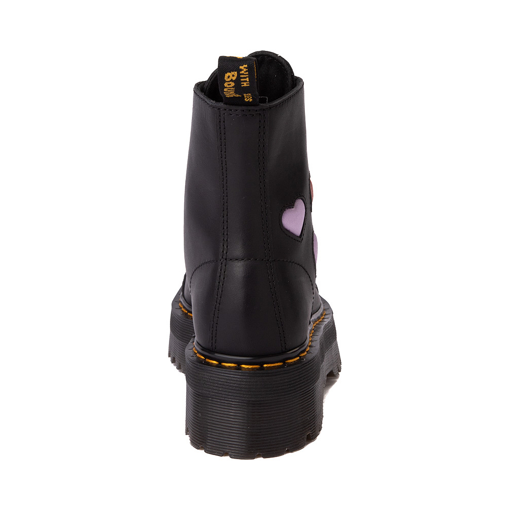 Womens Dr. Martens Sinclair Platform Boot Black / Hearts Journeys