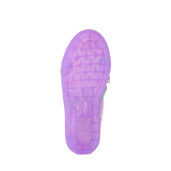 alternate view Skechers Twinkle Toes Shuffle Brights Butterfly Magic Sneaker - Little Kid - Bright PurpleALT3