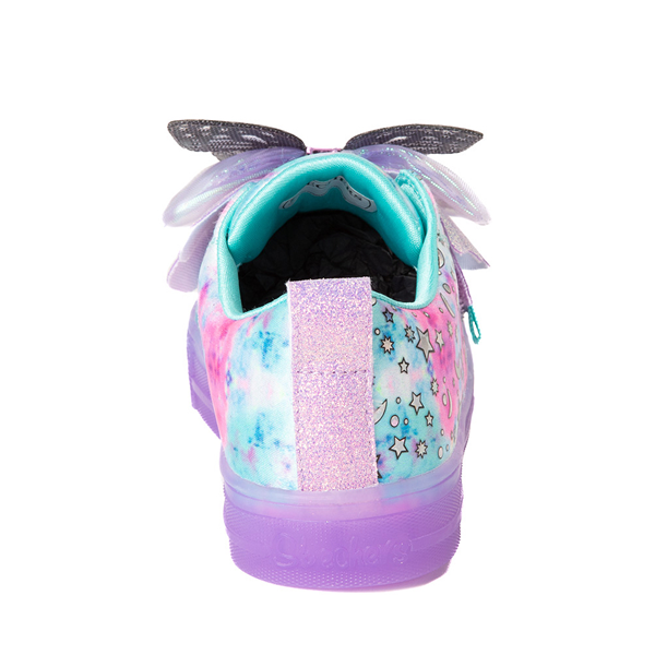 alternate view Skechers Twinkle Toes Shuffle Brights Butterfly Magic Sneaker - Little Kid - Bright PurpleALT4