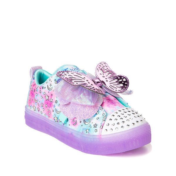 alternate view Skechers Twinkle Toes Shuffle Brights Butterfly Magic Sneaker - Little Kid - Bright PurpleALT5