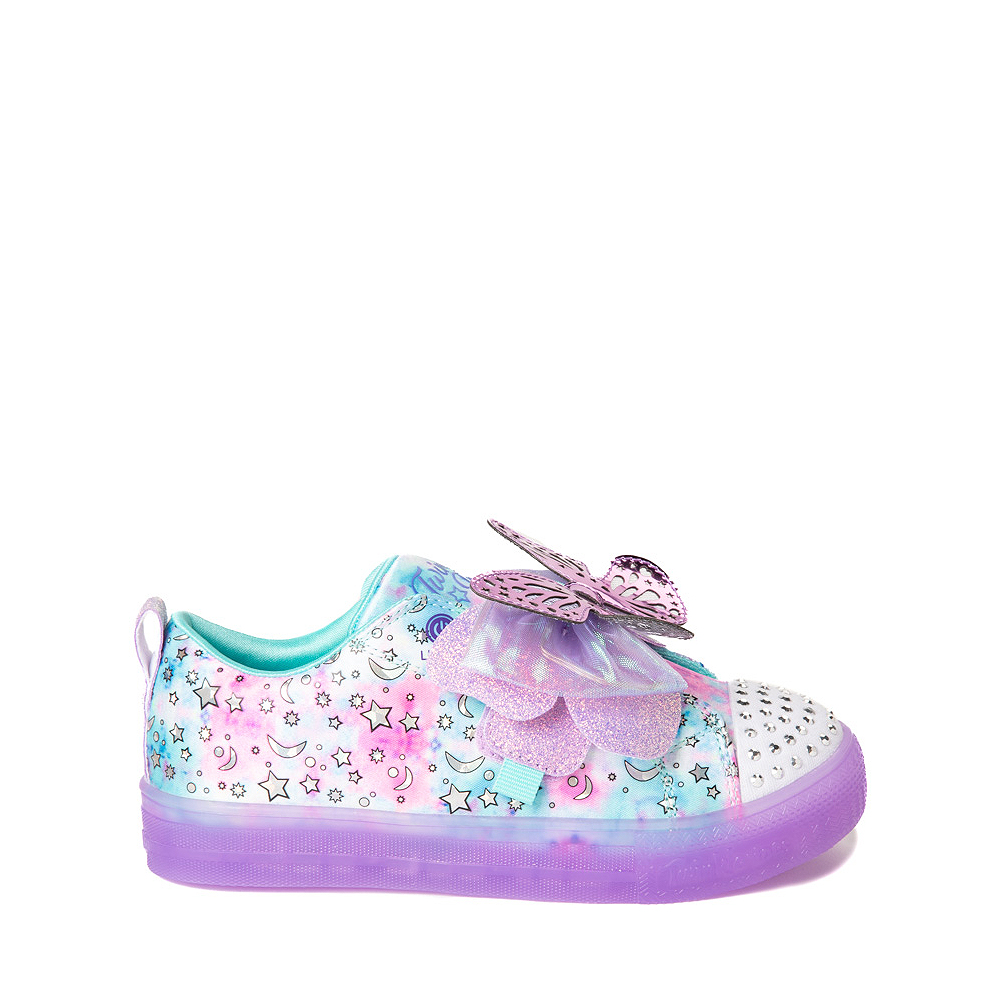 Skechers Twinkle Toes Shuffle Brights Butterfly Magic Sneaker - Little Kid - Bright Purple