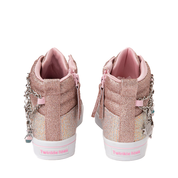 alternate view Skechers Twinkle Toes Twi-Lites Twinkle Charms Sneaker - Little Kid - Rose GoldALT4