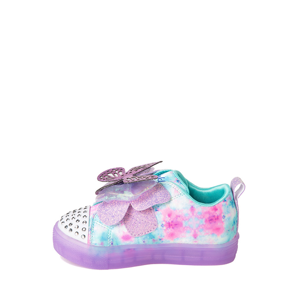 alternate view Skechers Twinkle Toes Shuffle Brights Butterfly Magic Sneaker - Toddler - Bright PurpleALT1B