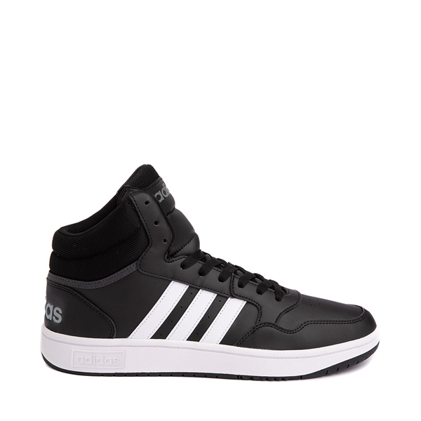 Main view of Mens adidas Hoops 3.0 Mid Classic Vintage Athletic Shoe - Core Black / Cloud White