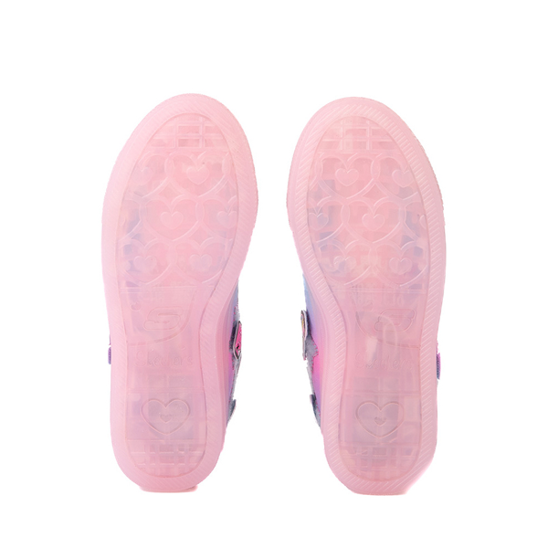 alternate view Skechers Twinkle Toes Shuffle Brights Patch 'N' Play Sneaker - Little Kid - Aqua / MulticolorALT3