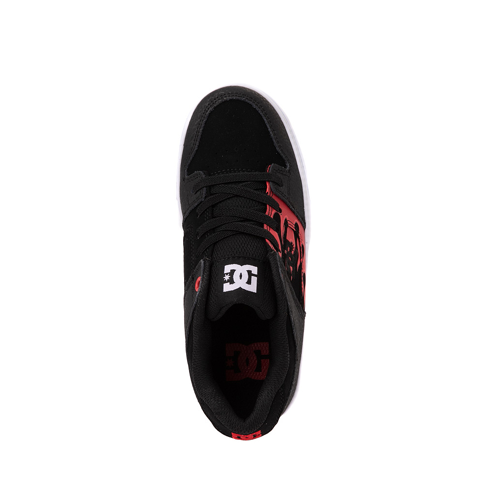 DC Pure Elastic Skate Shoe - Little Kid / Big Kid - Black / Flames ...