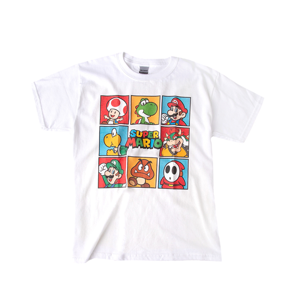 Main view of Super Mario Nintendo Squares Tee - Little Kid / Big Kid - White