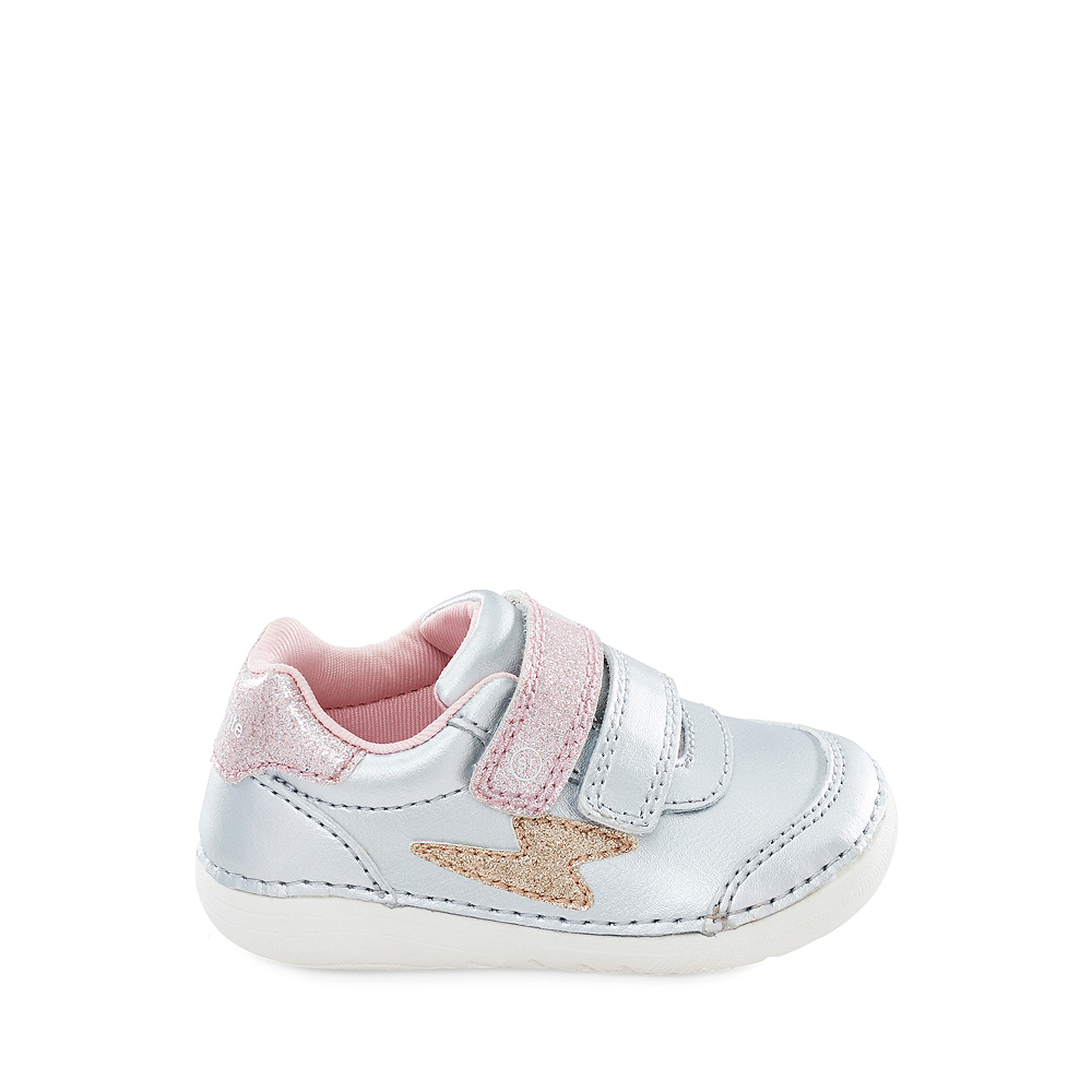 Stride Rite Soft Motion™ Kennedy Sneaker - Baby / Toddler - Silver / Multicolor