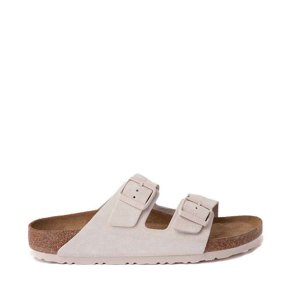 Womens Birkenstock Arizona Soft Footbed Slide Sandal - Antique White