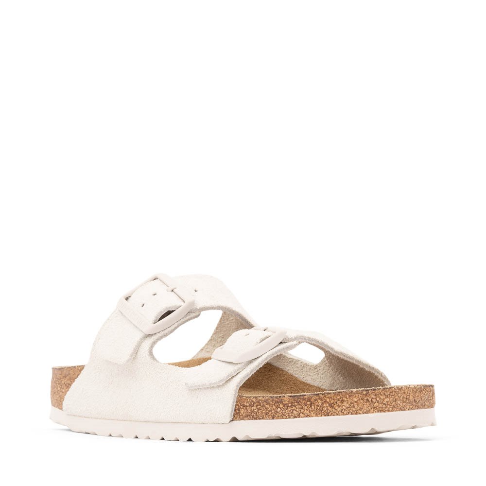 Arizona White Leather Birkenstock Soft Footbed White  display picture 1