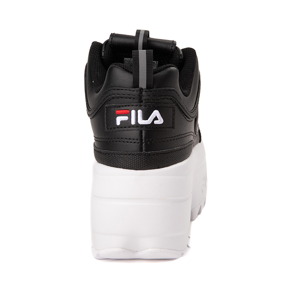 alternate view Womens Fila Disruptor Platform Wedge Athletic Shoe - Black / White / RedALT4