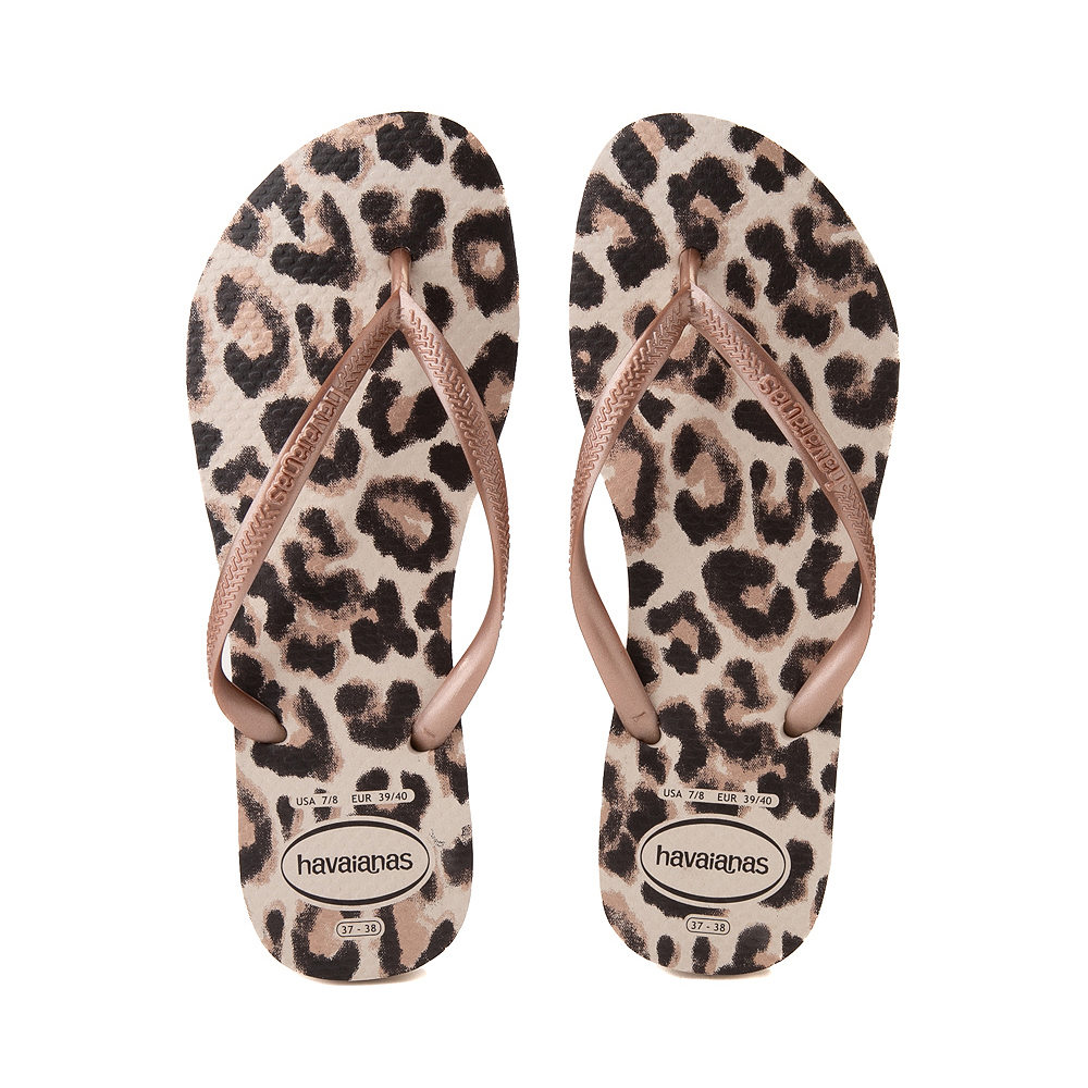 Womens Havaianas Slim Animal Sandal - Leopard