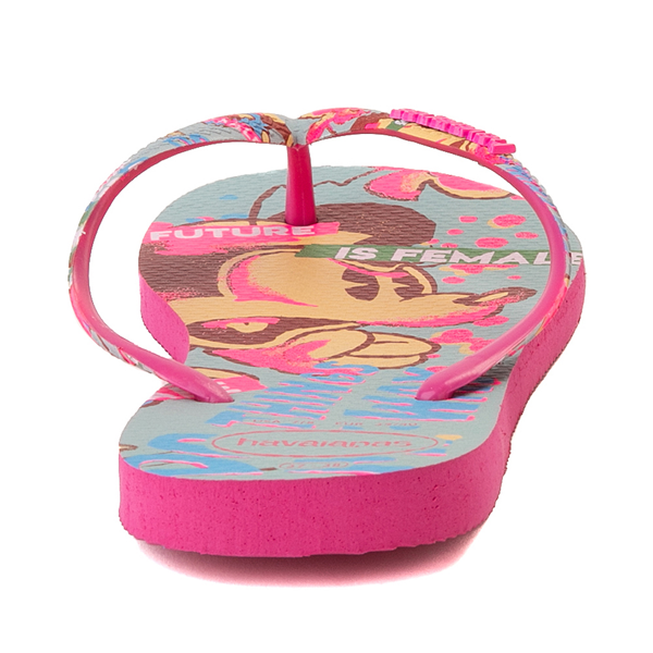 alternate view Womens Havaianas Disney Slim Stylish Minnie Mouse Sandal - Pink FluxALT4