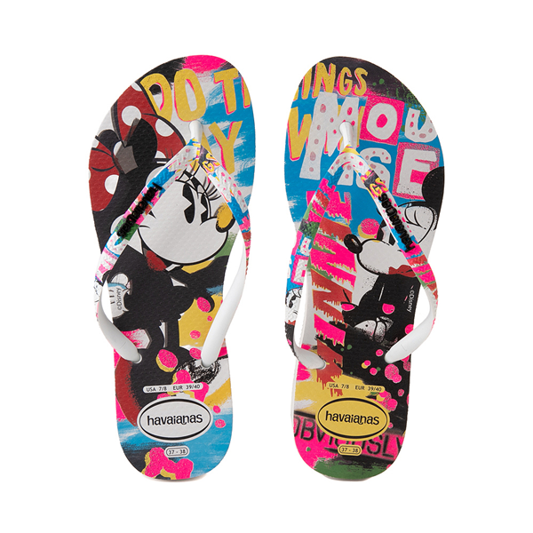 Womens Havaianas Disney Slim Stylish Minnie Mouse Sandal - Multicolor