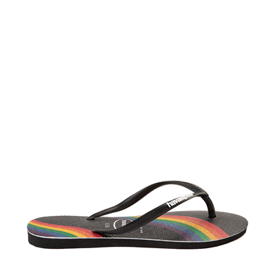 Alternate view of Womens Havaianas Slim Pride Sandal - Black / Rainbow