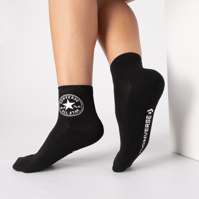 Alternate view of Womens Converse Quarter Socks 6 Pack - Black / Gray / White
