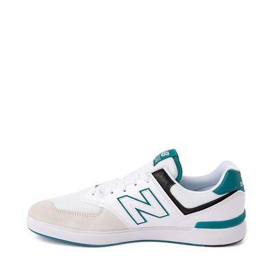 Alternate view of Mens New Balance 574 Court Athletic Shoe - White / Green