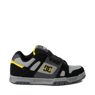 Alternate view of Mens DC Stag Skate Shoe - Gray / Black / Yellow