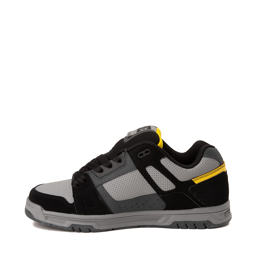 Mens DC Stag Skate Shoe Gray / Black / Yellow Journeys