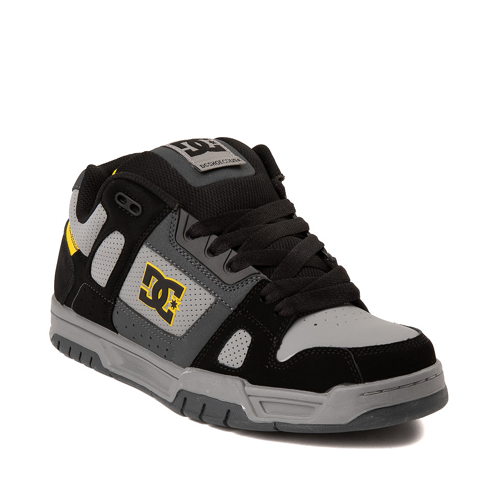Mens DC Stag Skate Shoe Gray / Black / Yellow Journeys