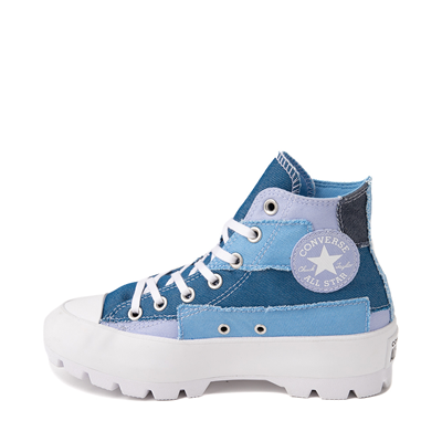 Alternate view of Womens Converse Chuck Taylor All Star Hi Lugged Sneaker - Denim Patchwork