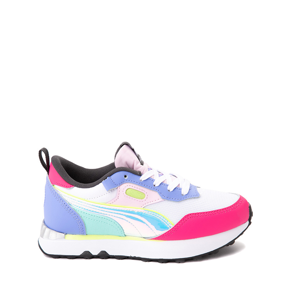Main view of PUMA Rider FV Glowing Up Athletic Shoe - Little Kid / Big Kid - White / Multicolor