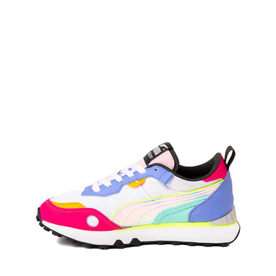 Alternate view of PUMA Rider FV Glowing Up Athletic Shoe - Little Kid / Big Kid - White / Multicolor
