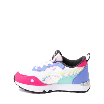 Alternate view of PUMA Rider FV Glowing Up Athletic Shoe - Little Kid / Big Kid - White / Multicolor
