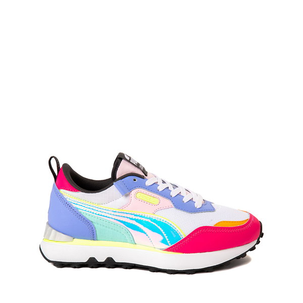 Main view of PUMA Rider FV Glowing Up Athletic Shoe - Big Kid - White / Multicolor