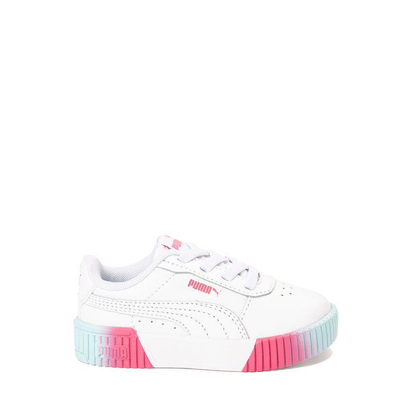 Main view of PUMA Carina 2.0 Fade Athletic Shoe - Baby / Toddler - White / Sunset Pink