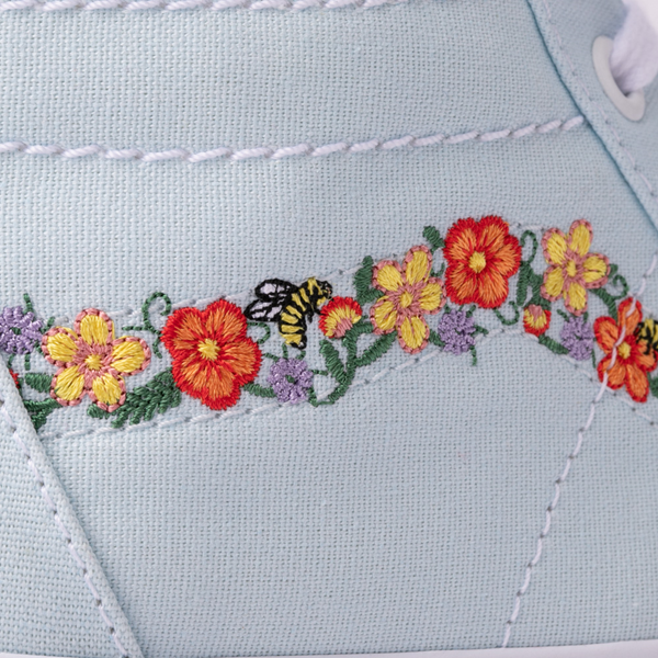 alternate view Vans Sk8-Hi Tapered Skate Shoe - Delicate Blue / Floral EmbroideryALT1D