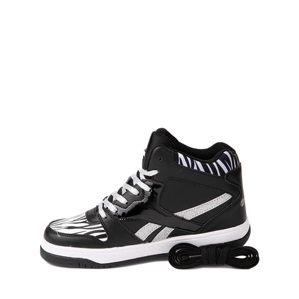 alternate view Reebok x Heelys BB4500 Mid Skate Shoe - Little Kid / Big Kid - Black / Silver / ZebraALT1