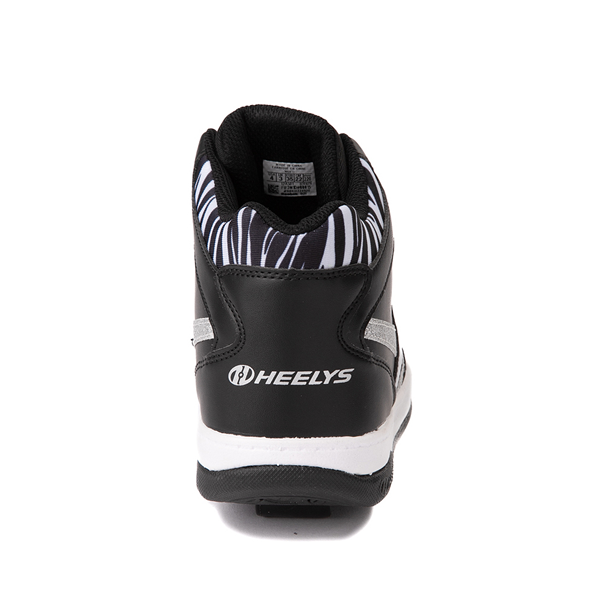 alternate view Reebok x Heelys BB4500 Mid Skate Shoe - Little Kid / Big Kid - Black / Silver / ZebraALT4