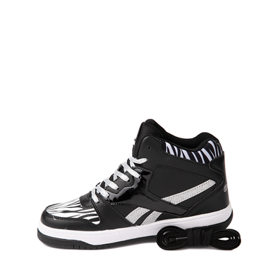 Alternate view of Reebok x Heelys BB4500 Mid Skate Shoe - Little Kid / Big Kid - Black / Silver / Zebra