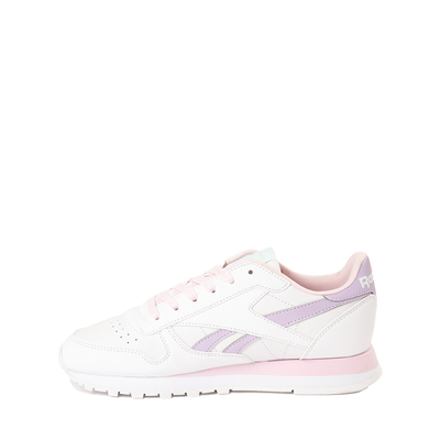 Alternate view of Reebok Classic Leather Athletic Shoe - Big Kid - White / Pastel