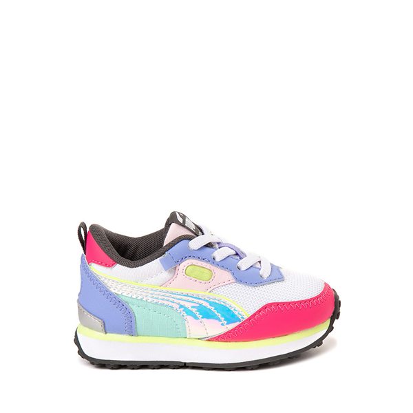 Main view of PUMA Rider FV Glowing Up Athletic Shoe - Baby / Toddler - White / Multicolor