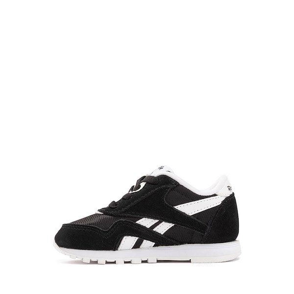 alternate view Reebok Classic Nylon Athletic Shoe - Baby / Toddler - Black / WhiteALT1