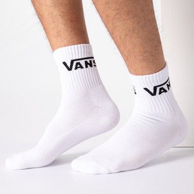 Alternate view of Mens Vans Half Crew Socks 3 Pack - White