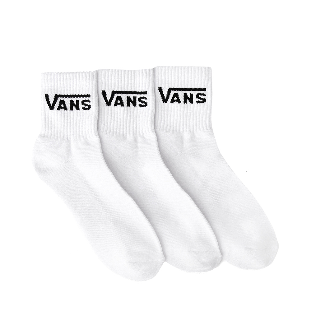 Mens Vans Half Crew Socks 3 Pack - White