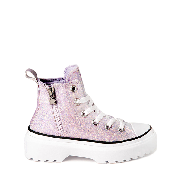 Converse Chuck Taylor All Star Hi Lugged Glitter Sneaker - Little Kid - Vapor Violet / White